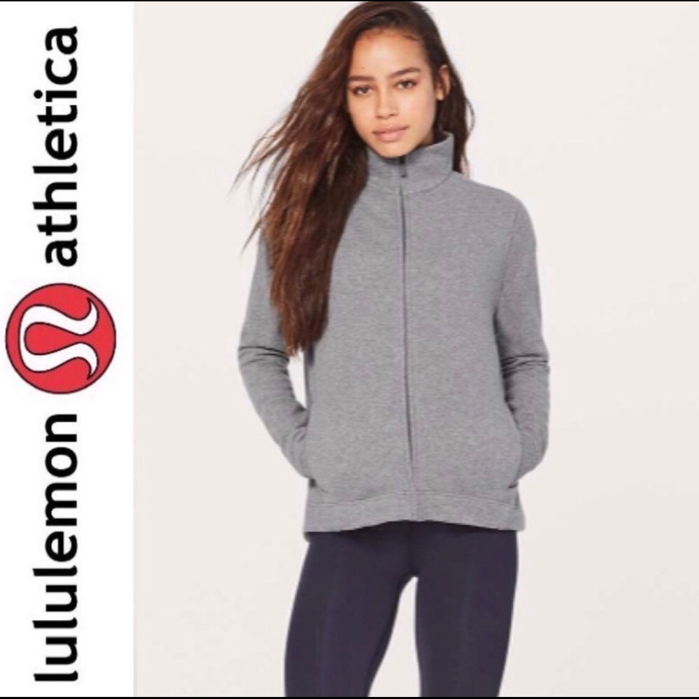 Lululemon Wind Down Jacket Heathered Medium Grey 6